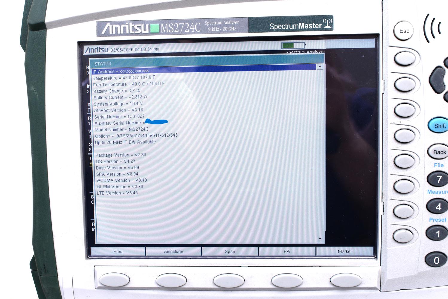 Портативный анализатор Anritsu MS2724C